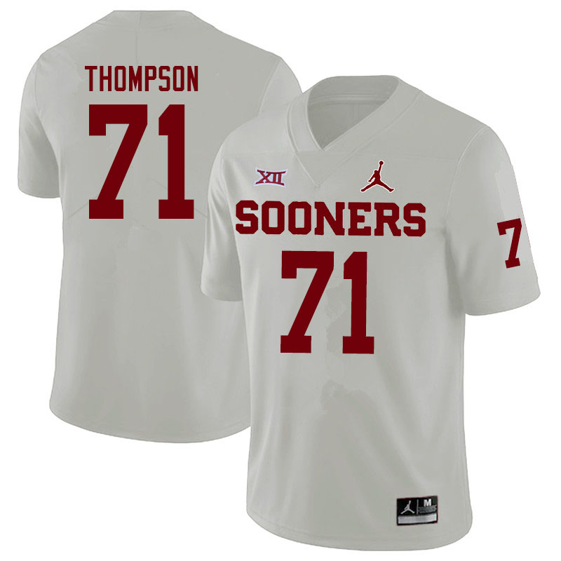 Men #71 Michael Thompson Oklahoma Sooners Jordan Brand College Football Jerseys Sale-White
